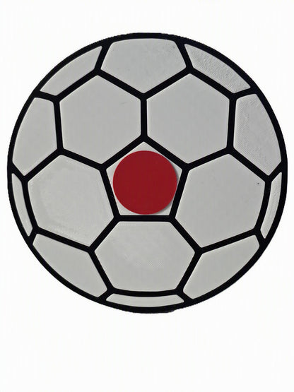 Japan Soccer Football World Cup Trailer Hitch Cover - Samurai Blue FIFA Hitch Plug | Japan Futbol Fan 2 Inch Receiver Cover Matchday