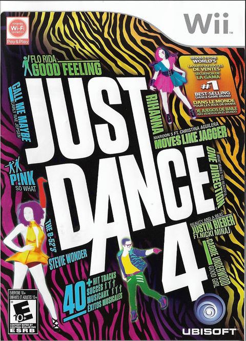 Just Dance 4 (Nintendo Wii, 2012) Complete CIB Tested Very Good Videogame Disc