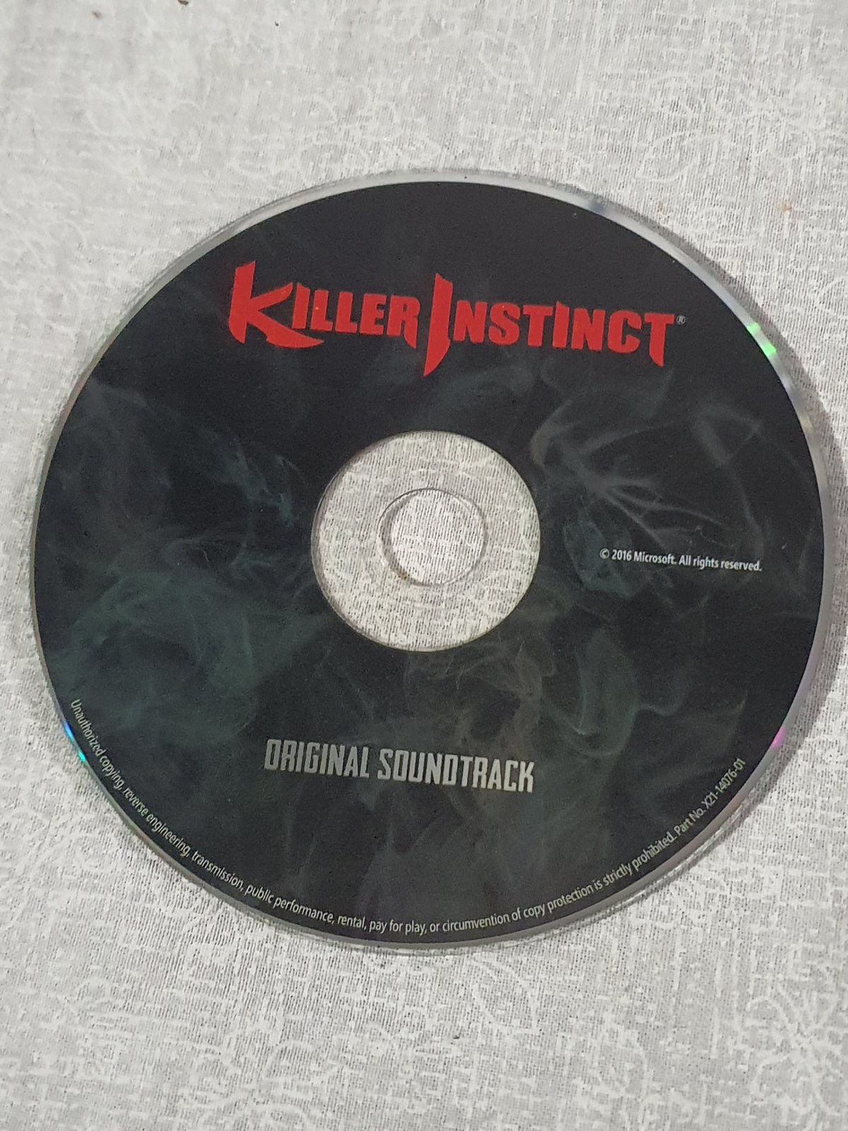 Microsoft 2016 Killer Instinct Video Game Original Soundtrack Disc CD OST Rare Xbox Fighter Mick Gordon Collector Edition Official Pressing
