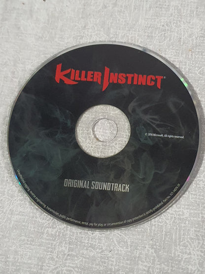 Microsoft 2016 Killer Instinct Video Game Original Soundtrack Disc CD OST Rare Xbox Fighter Mick Gordon Collector Edition Official Pressing