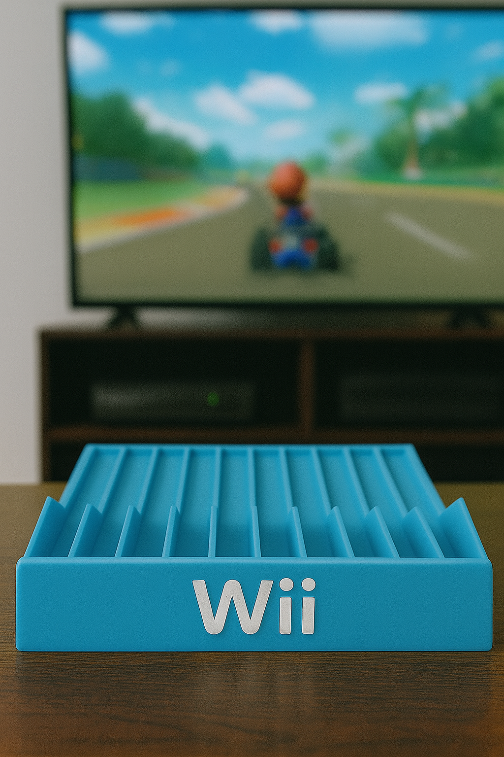 Blue Nintendo Wii Game Case Holder Organizer Display Rack RVL-001 RVL-101