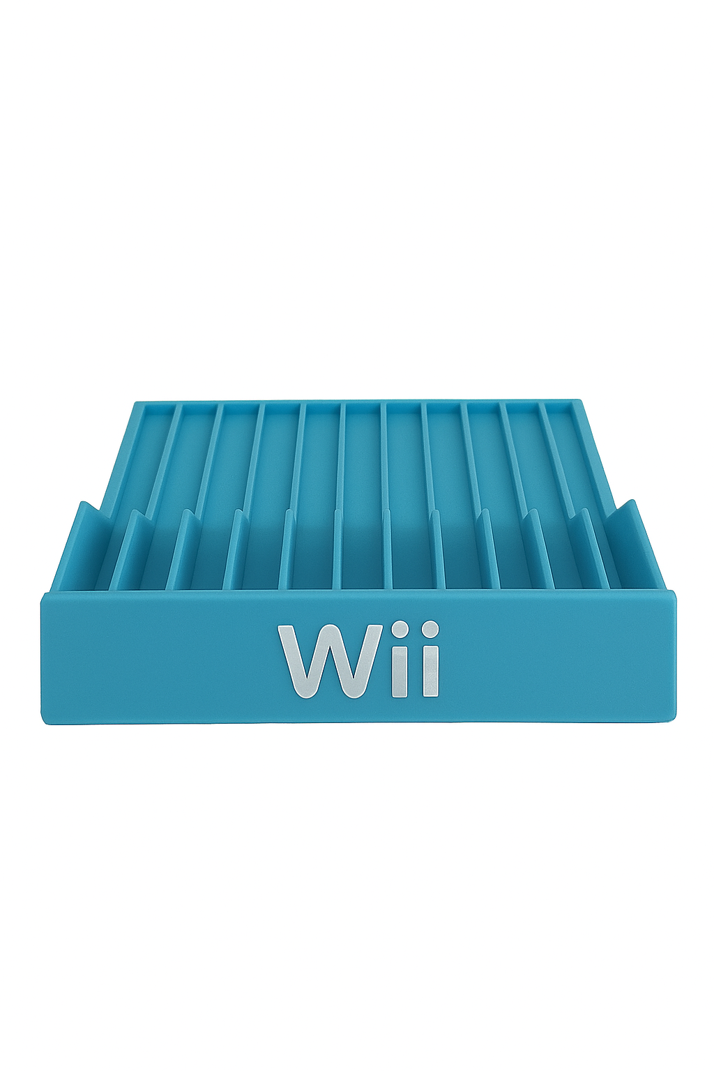 Blue Nintendo Wii Game Case Holder Organizer Display Rack RVL-001 RVL-101