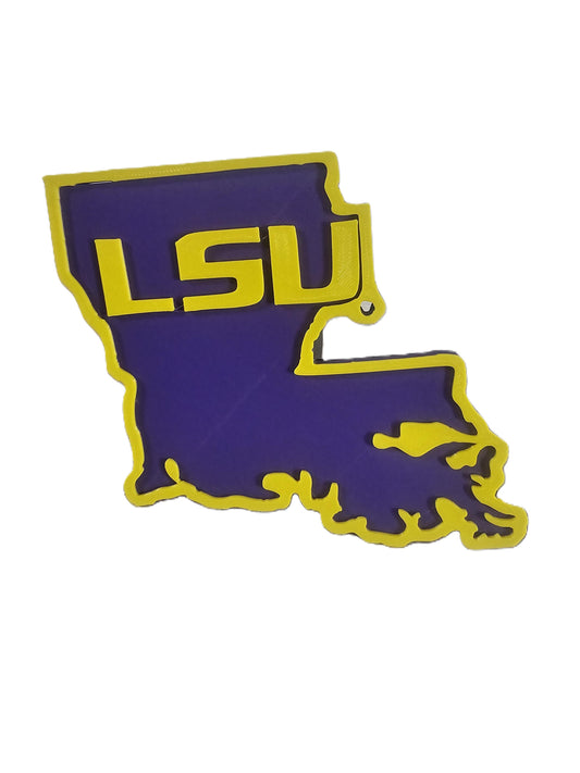 LSU Trailer Hitch Cover 2 Inch Receiver Cap Louisiana State University Tigers Tow Plug Louisiana Football Alumni Gift Truck SUV Jeep Car