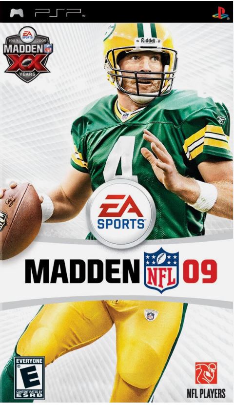 Madden 2009 (Sony PSP, 2008) EA Sports CIB Complete Bret Favre Very Good Tested