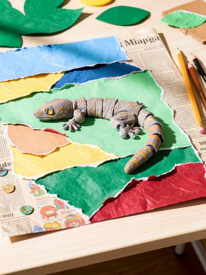 Gecko Fidget Articulated Desk Buddy Home Décor Educational School Handmade New 2 Pack
