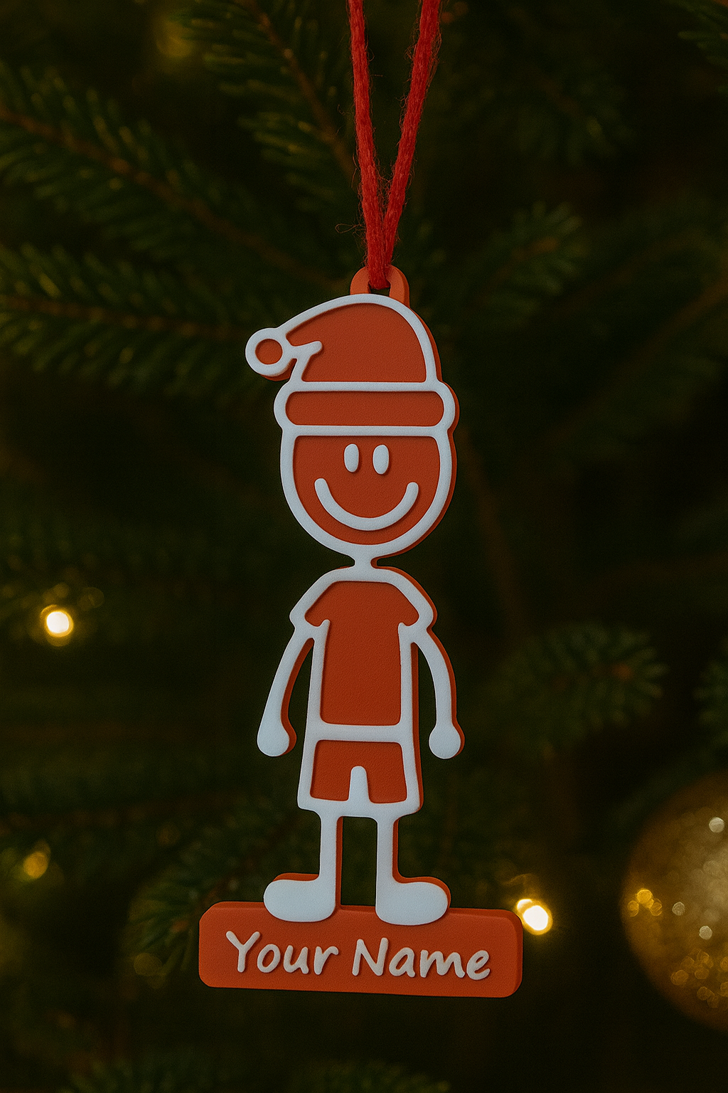Christmas Holiday Tree Ornament Family Man Woman Children Dog Customize 6 Piece Bundle