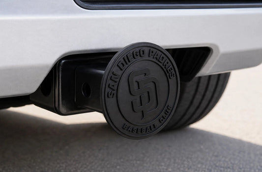 Black Out San Diego Padres Baseball Trailer Hitch Receiver Cover Tow Towing Plug Cap 2"