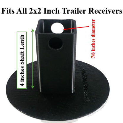 Black American Flag Trailer Hitch Cover 2 Inch Receiver - Blackout US Stars Stripes Tow Plug Cap for Truck, SUV, Jeep 6x3