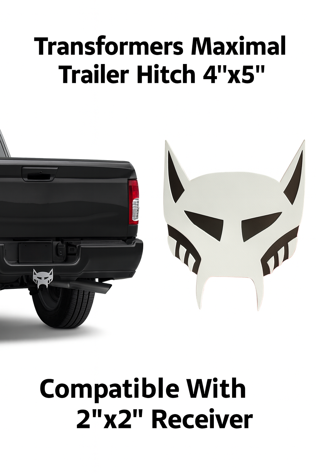 Transformers Maximal Cover Plug Cap Tow Hitch fits 2" Receivers Custom Made USA