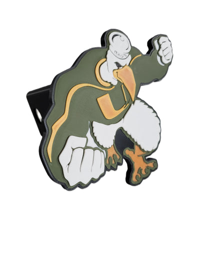 University of Miami Hurricanes Sebastian Ibis 2" Trailer Hitch Cover - Tow Receiver Plug Cap for Trucks & SUVs - NCAA Fan Gift Accessory