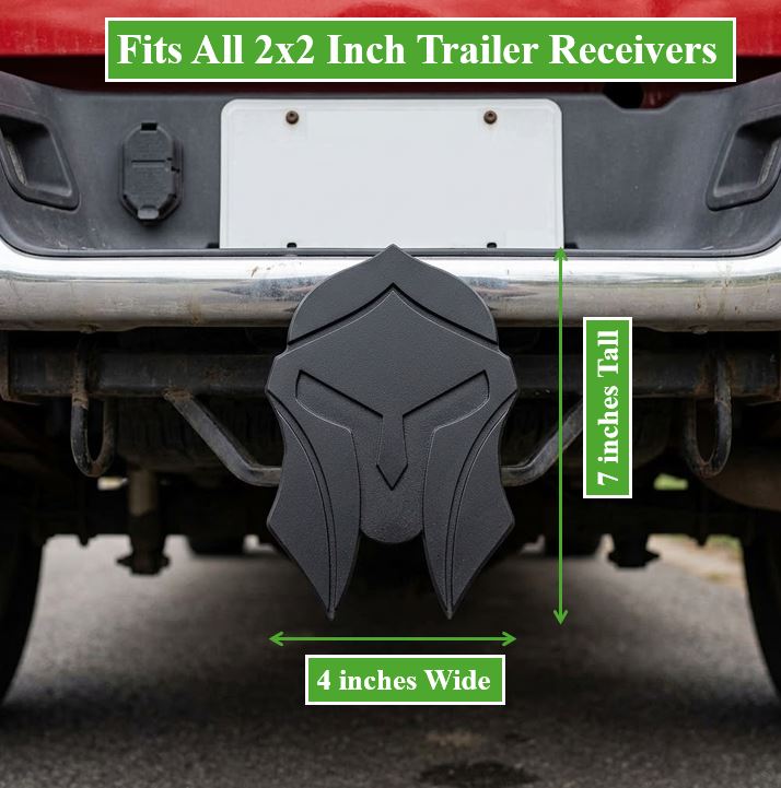 Molon Labe Spartan Helmet Hitch Cover Trailer Plug Cap Greek Warrior Truck SUV Gift - For 2x2 Inch Receivers