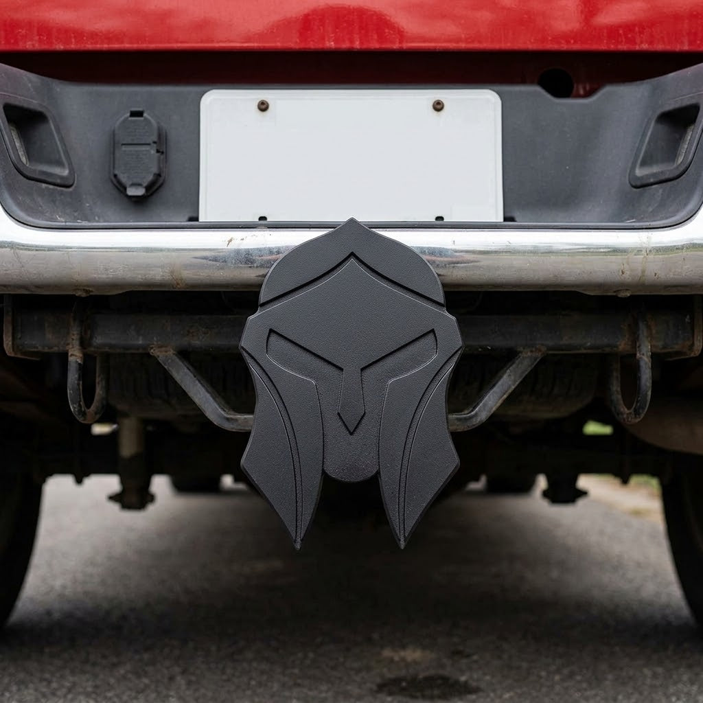 Molon Labe Spartan Helmet Hitch Cover Trailer Plug Cap Greek Warrior Truck SUV Gift - For 2x2 Inch Receivers