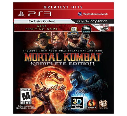 Mortal Kombat -- Komplete Edition (Sony PlayStation 3, 2012) Disc & Sleeve Good