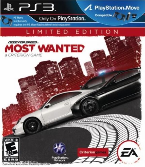 Need For Speed Most Wanted Limited Edition PS3 PlayStation 3 Racing Game Criterion EA 2012 Open World Cops Chase Multiplayer