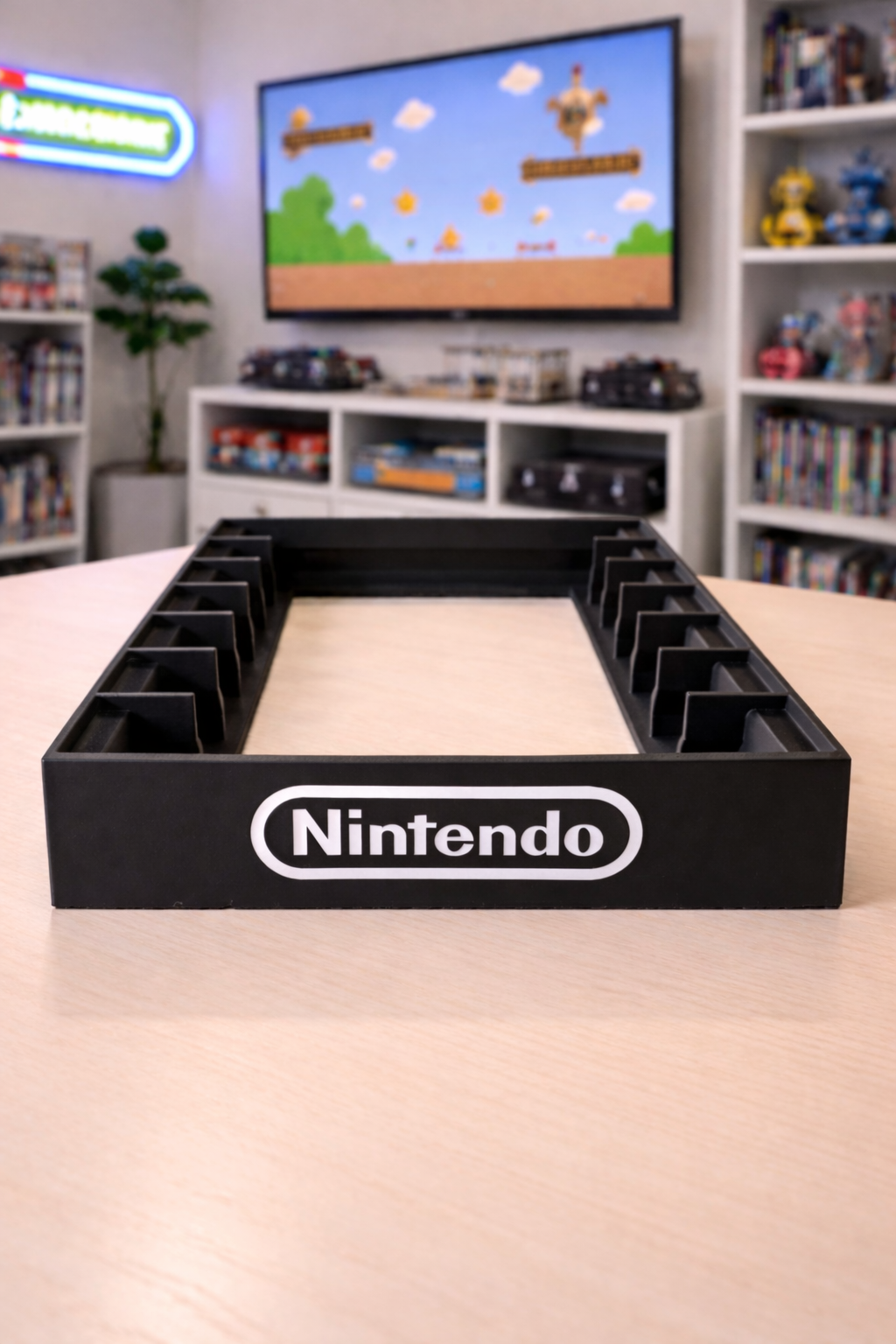 NES Nintendo Entertainment System Game New Stand Cartridge Holder Display Rack Color Letter and Logo
