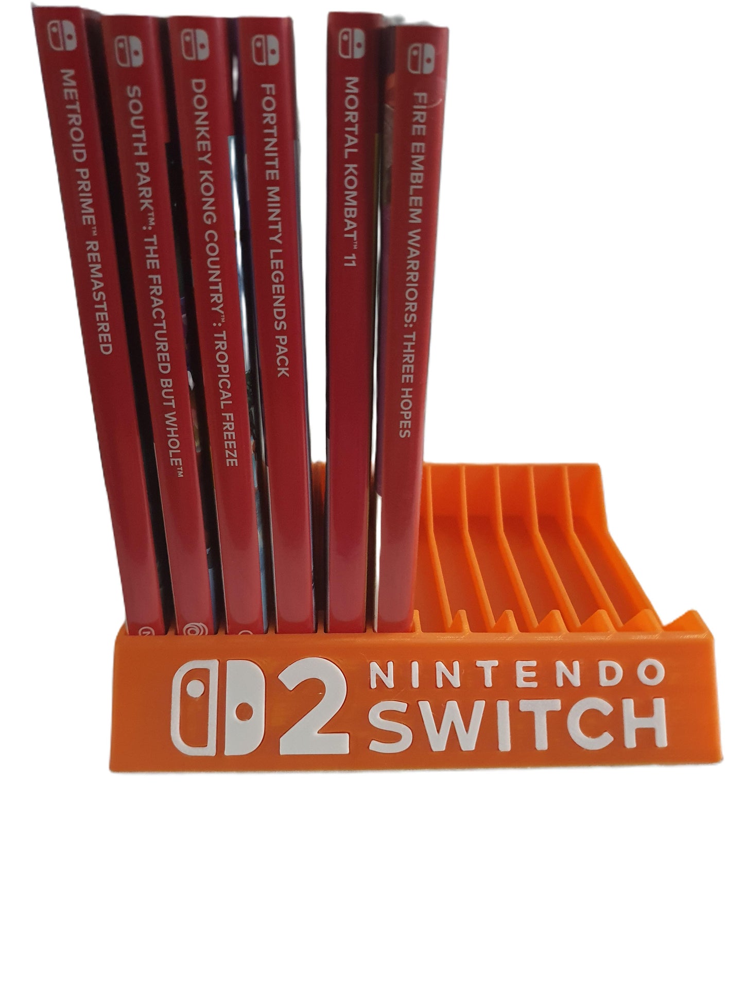 New Nintendo Switch 2 Videogame Case Holder Organizer Display Coral Neon Orange