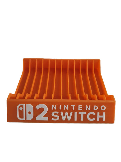 New Nintendo Switch 2 Videogame Case Holder Organizer Display Coral Neon Orange