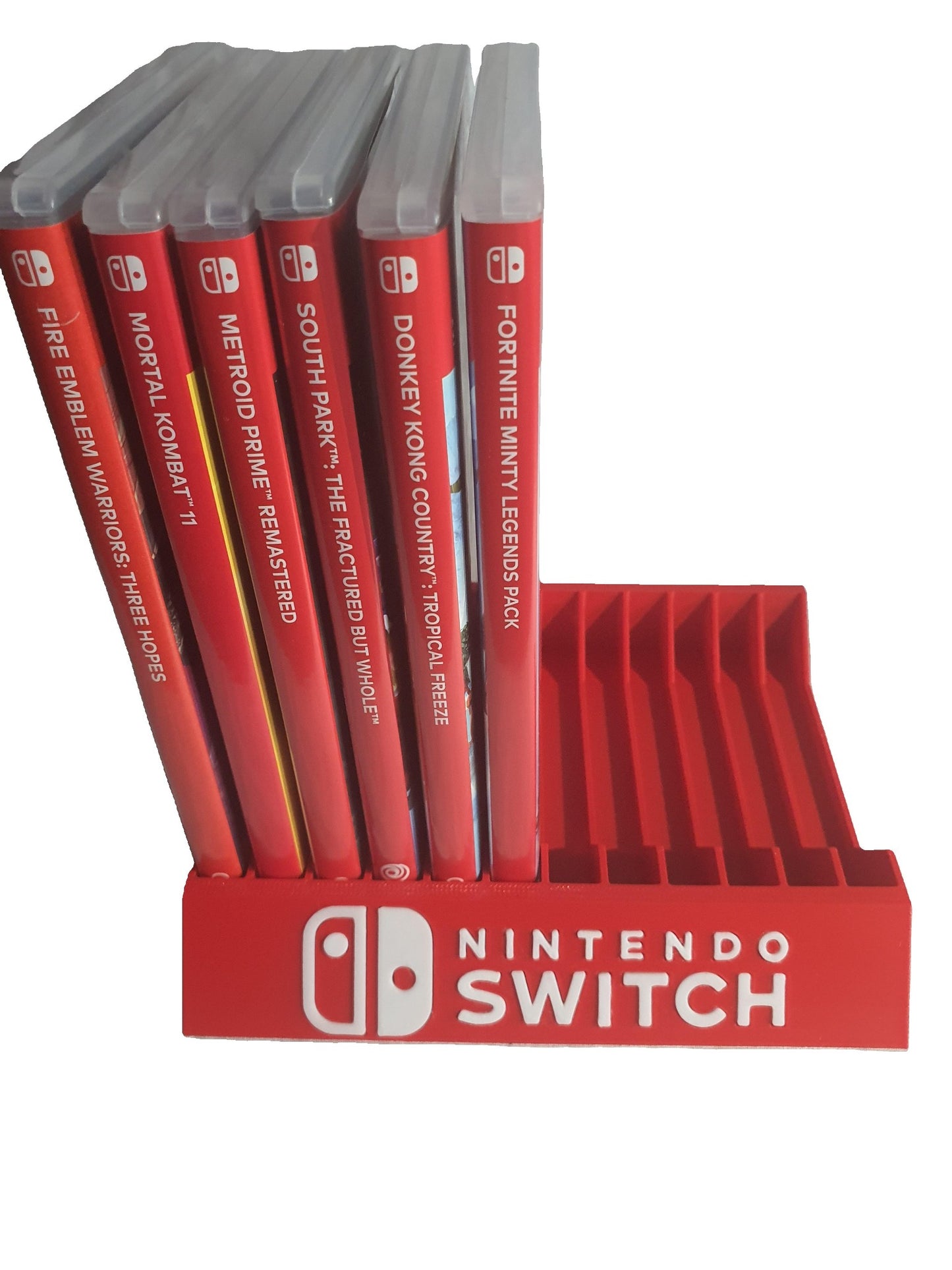 Neon Red Nintendo Switch Game Case Holder Organizer Display Wholesale Lot of 5 Gameroom Storage Gamer Streamer B2B