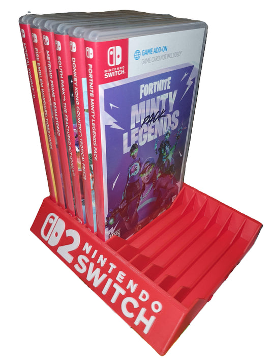 Nintendo Mario Red Switch 2 Videogame Case Holder Organizer Raised Letter BEE001