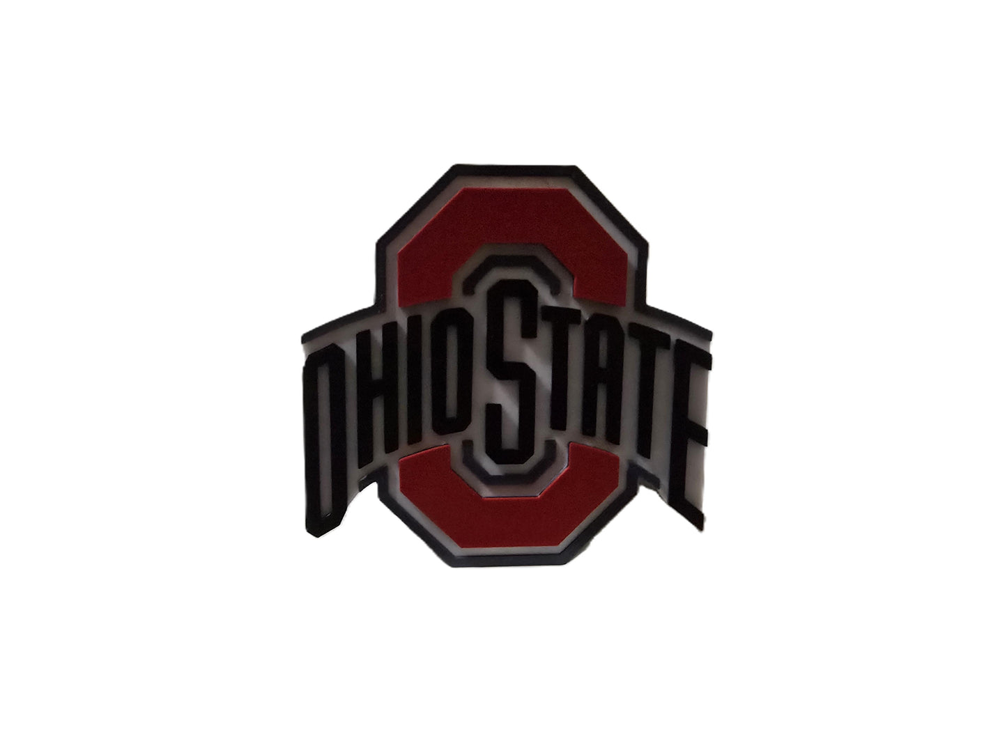 Ohio State University Trailer Hitch Cover Cap Plug – Fits 2" Receiver Truck SUV – Buckeyes Fan Gift Columbus Cleveland Cincinnati