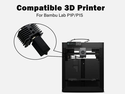 P1P/P1S Hotend 0.4mm Assembled Extruder Printhead Kit for Bambu Lab Black New