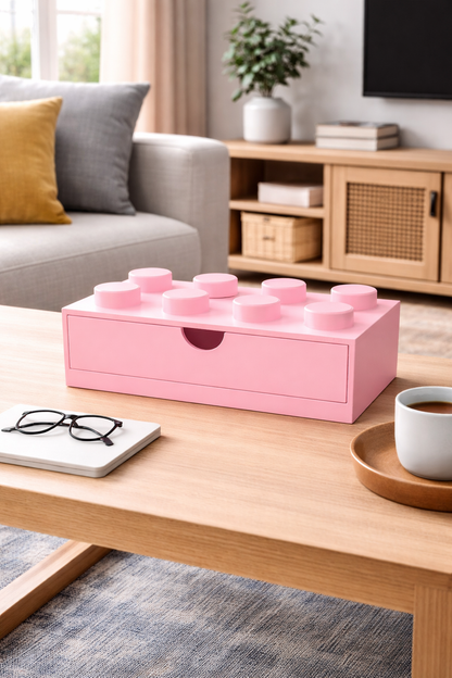 Kids Stackable Storage Box Office Organizer Home Decor Desktop Toy 8 Studs Home School Teacher School Children Adult Storage
