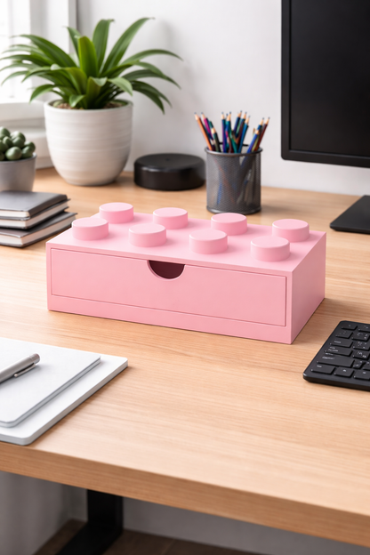 Kids Stackable Storage Box Office Organizer Home Decor Desktop Toy 8 Studs Home School Teacher School Children Adult Storage