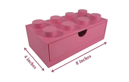 Kids Stackable Storage Box Office Organizer Home Decor Desktop Toy 8 Studs Home School Teacher School Children Adult Storage
