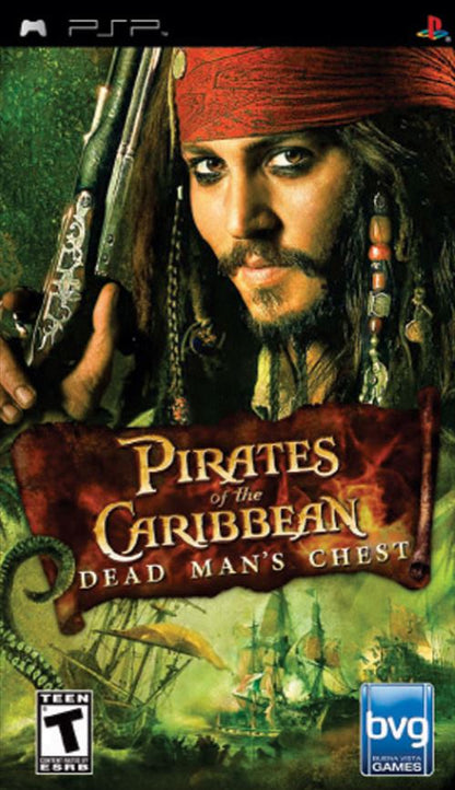 Pirates of the Caribbean Dead Mans Chest Complete PSP Registration Near Mint NM