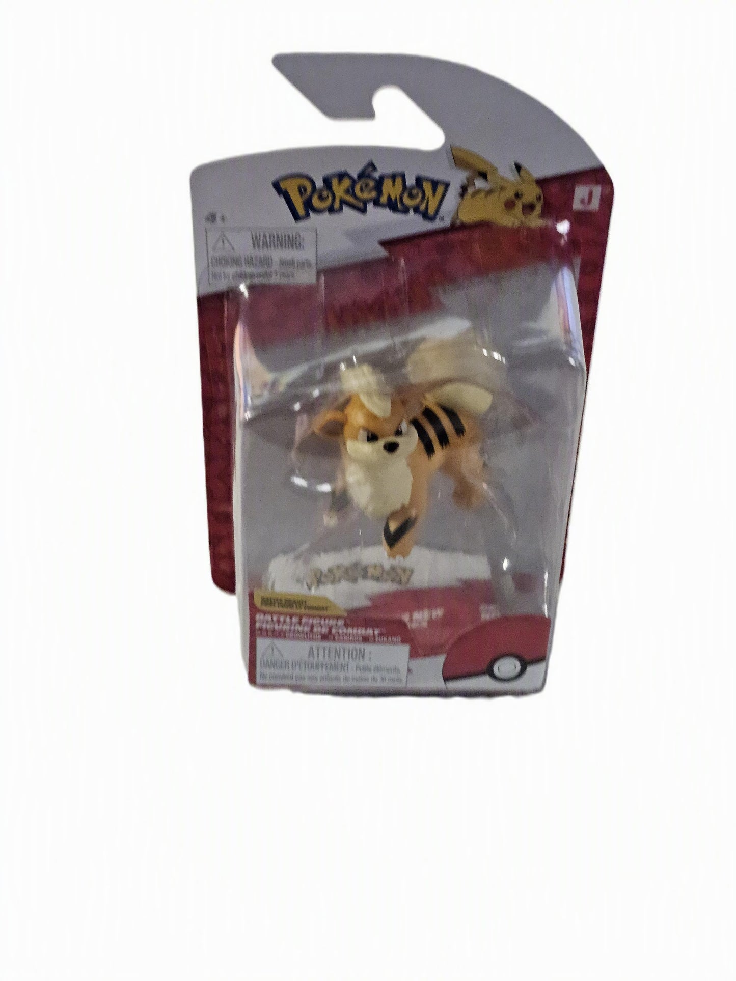 Official Jazwares Pokemon Growlithe Battle Figure New Fire Canine Kanto Collectible for Anime Lovers Birthday Holiday Surprise Present Otaku