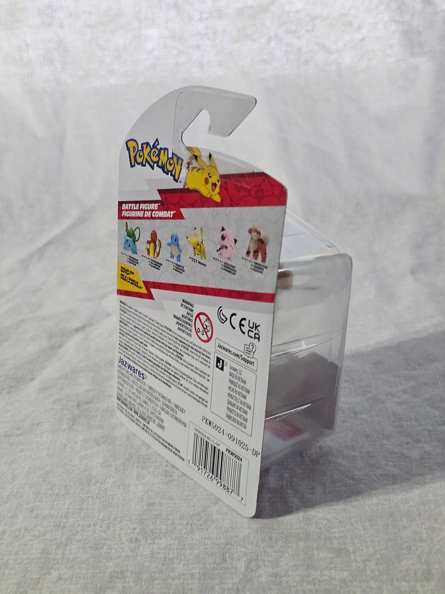 Official Jazwares Pokemon Growlithe Battle Figure New Fire Canine Kanto Collectible for Anime Lovers Birthday Holiday Surprise Present Otaku