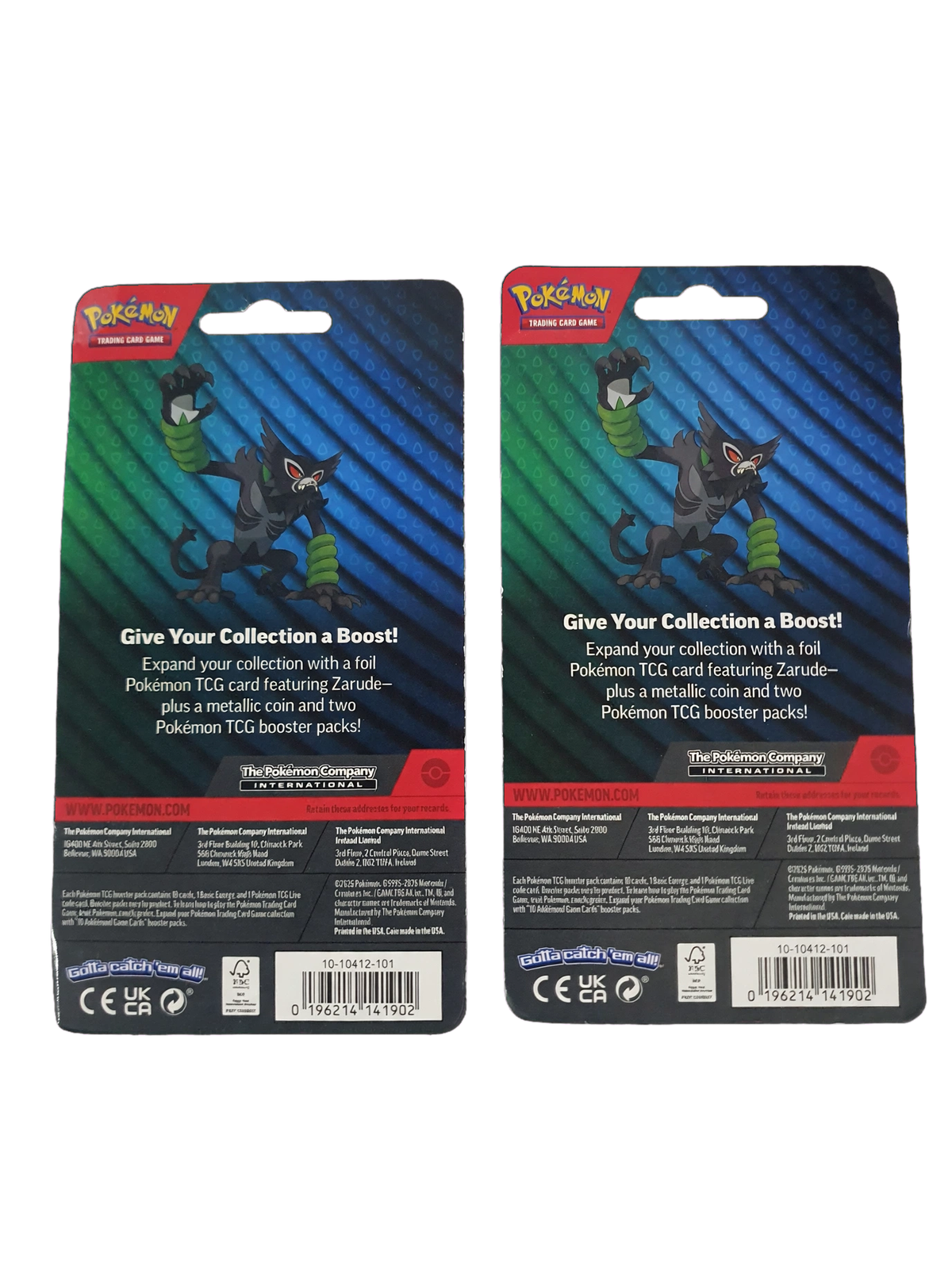 Pokemon TCG Mega Evolution Pitch Black Zarude Lot of 2 Blister Promo Sealed -4pk