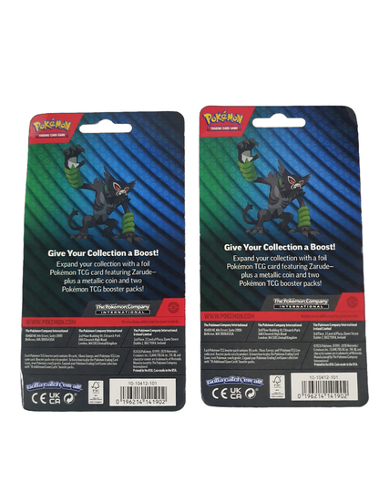 Pokemon TCG Mega Evolution Pitch Black Zarude Lot of 2 Blister Promo Sealed -4pk