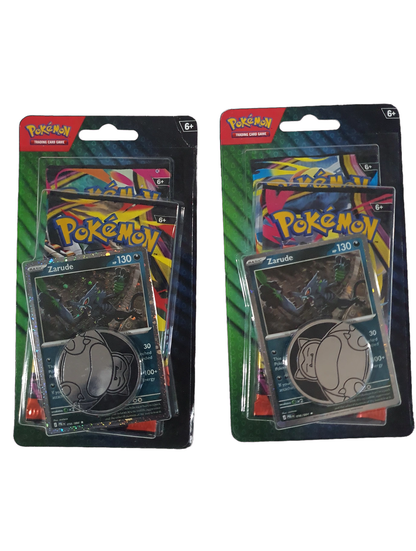 Pokemon TCG Mega Evolution Pitch Black Zarude Lot of 2 Blister Promo Sealed -4pk