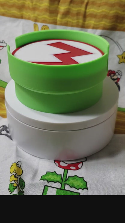 mario warp pipe coaster set