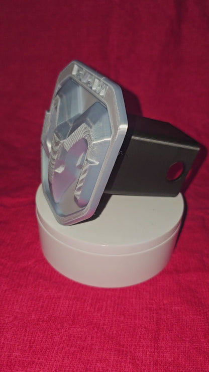 Dodge Ram Silver 3D Emblem Cover Plug Cap Tow Hitch 2" Receiver 1500 2500 RHO