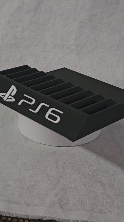 PlayStation 6 Holder Holds 10 Games Sony Storage Display PS6 Desktop Shelf Organizer Rack Stand Acrylic Transparent Collection Showcase