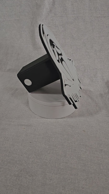 Ghost Trailer Hitch Plug Scream Mask Truck Receiver Cover Cap Horror Movie Decor Fits Standard 2 Inch Receivers For Truck SUV Jeep Fans