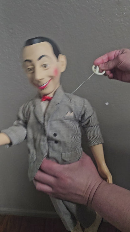 Vintage 1987 Pee-Wee Herman Talking Pull String Doll 16” Paul Reubens Work Voice