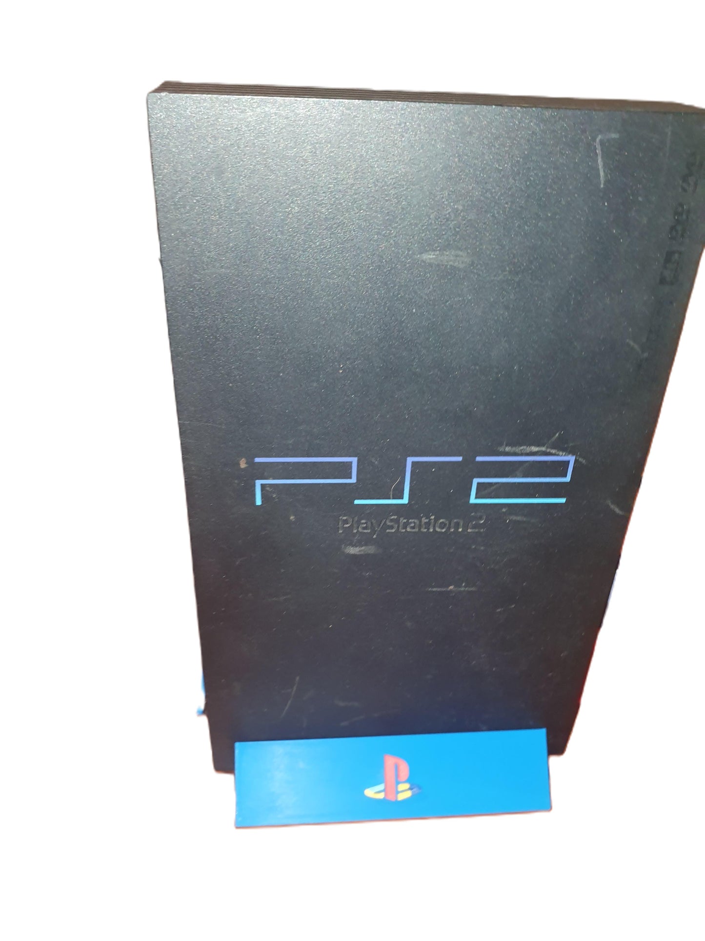 Vertical Sony PlayStation 2 Fat PS2 Stand Display 3D Printed Textured Bottom Handmade Emblem Custom