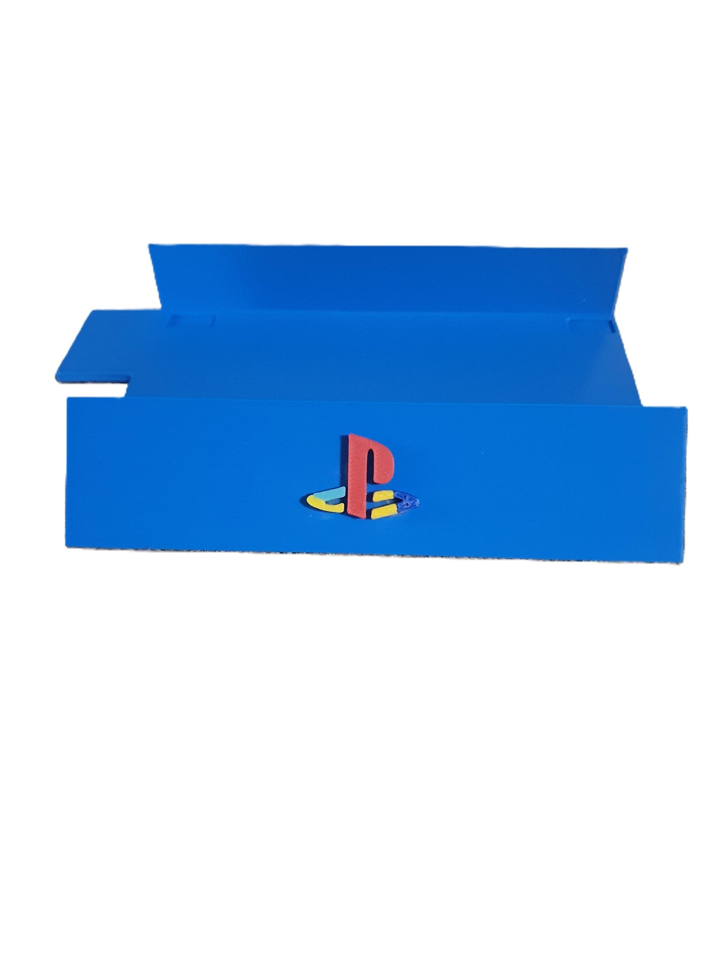 Vertical Sony PlayStation 2 Fat PS2 Stand Display 3D Printed Textured Bottom Handmade Emblem Custom