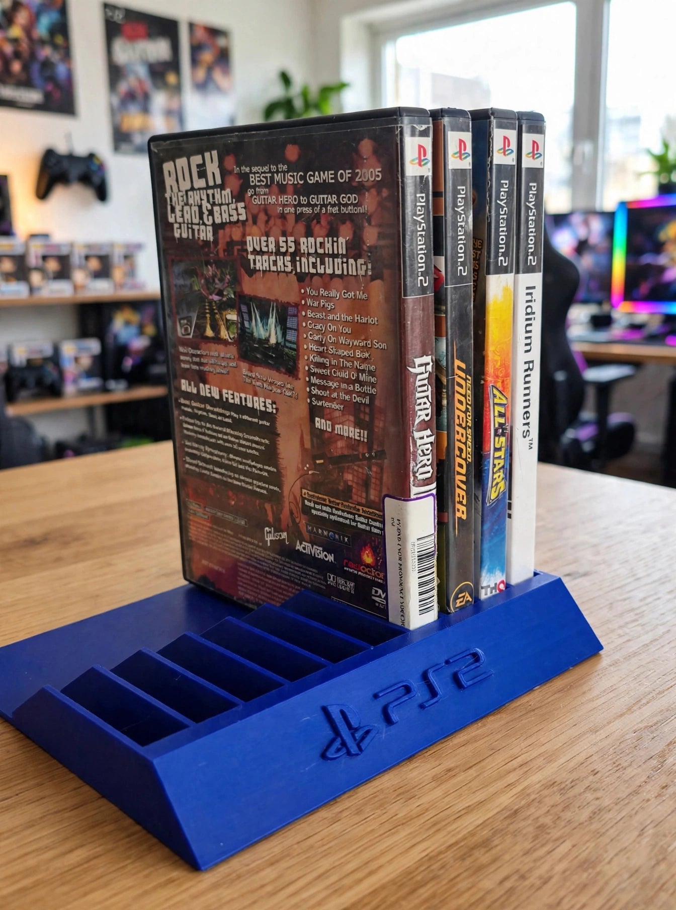 PlayStation 2 PS2 Game Holder Video Rack DVD Storage Display Tower Organizer Stand - Holds PS2 Games & DVDs - Collector Storage