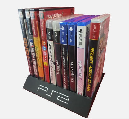 PlayStation Holder Videogames DVD Storage Display Gameroom Shelf PS2 PS3 PS4 PS5