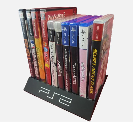 PlayStation Holder Videogames DVD Storage Display Gameroom Shelf PS2 PS3 PS4 PS5