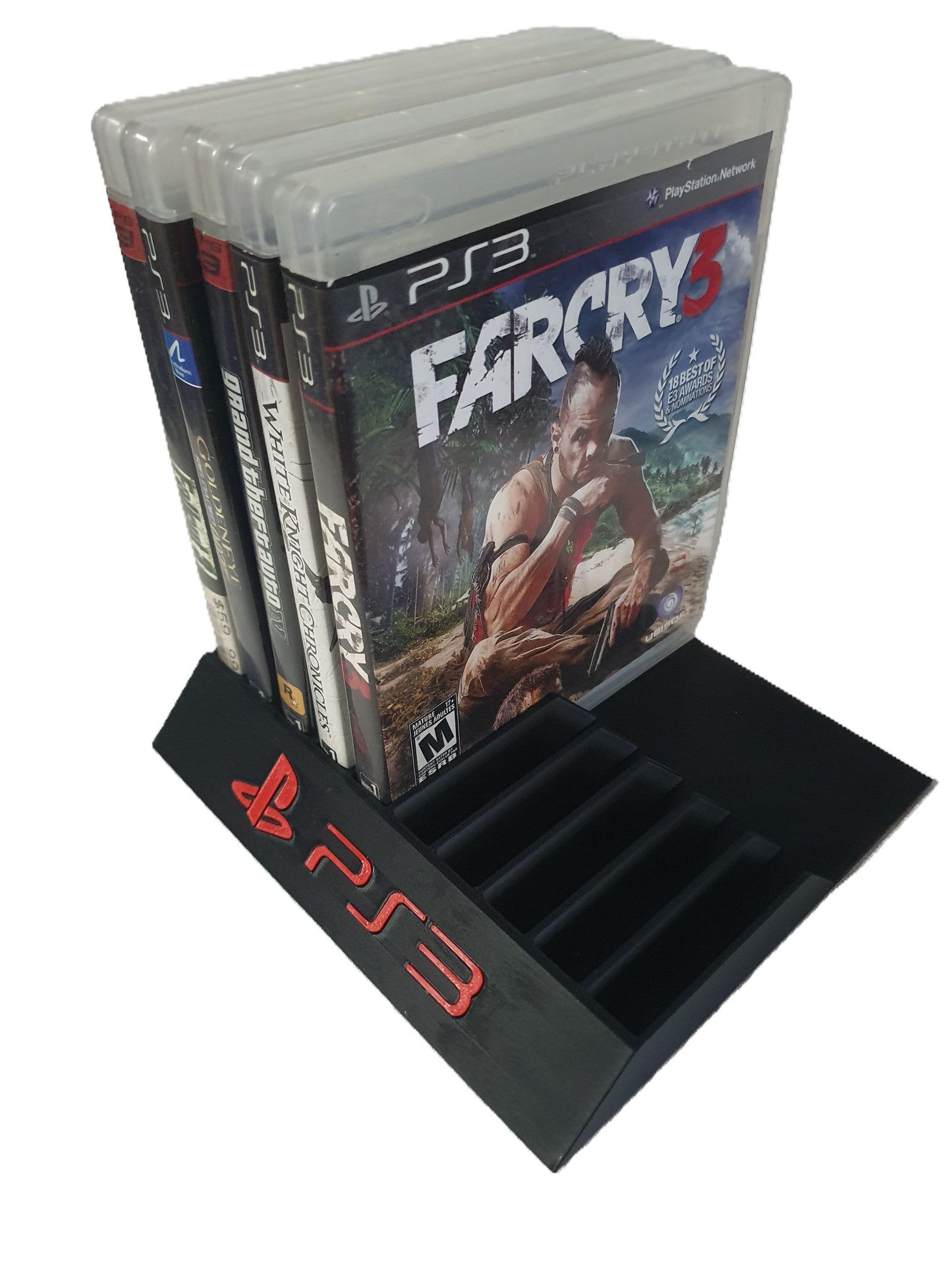 PlayStation 3 Game Holder Holds 10 Games Sony Video Game Storage Display PS3