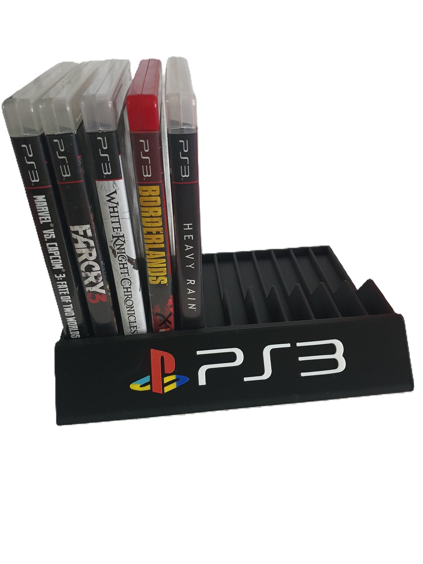 PlayStation 3 Game Holder Sony Video Storage Display Stand Rack Large Color Logo