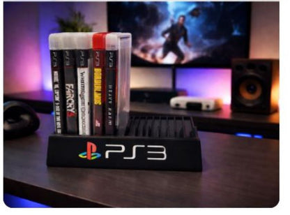 PlayStation 3 Game Holder Sony Video Storage Display Stand Rack Large Color Logo