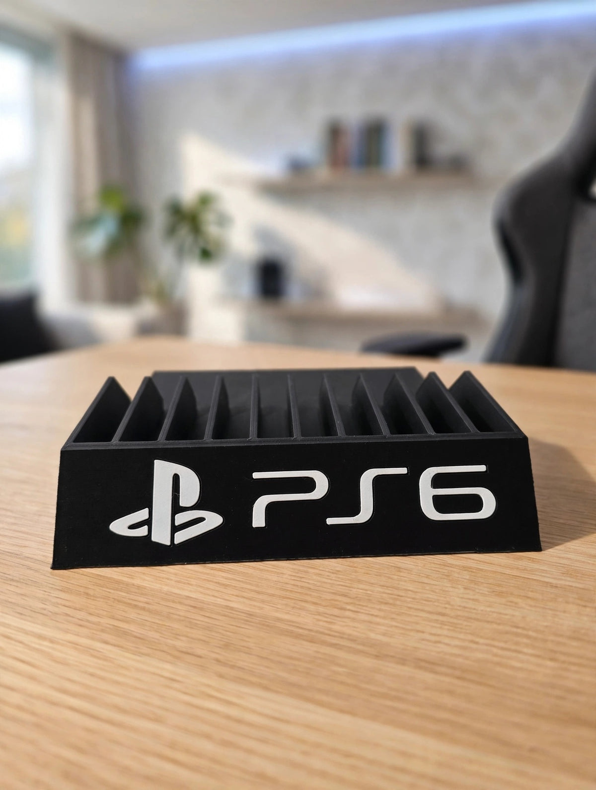 Game Storage Display Holder CD PC PS1 Jewel Case Sony PlayStation 6 Black Rack Organizer Stand Holds 10 Titles
