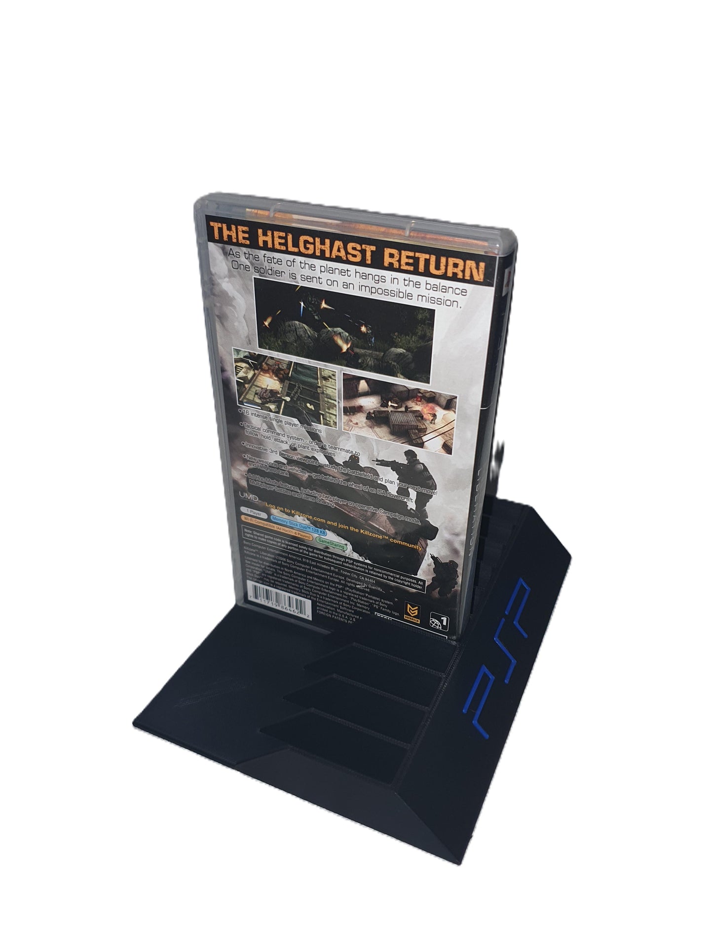 Sony PSP Game Display Stand Vibrant Blue Letter Holder Rack Storage 2000 3000