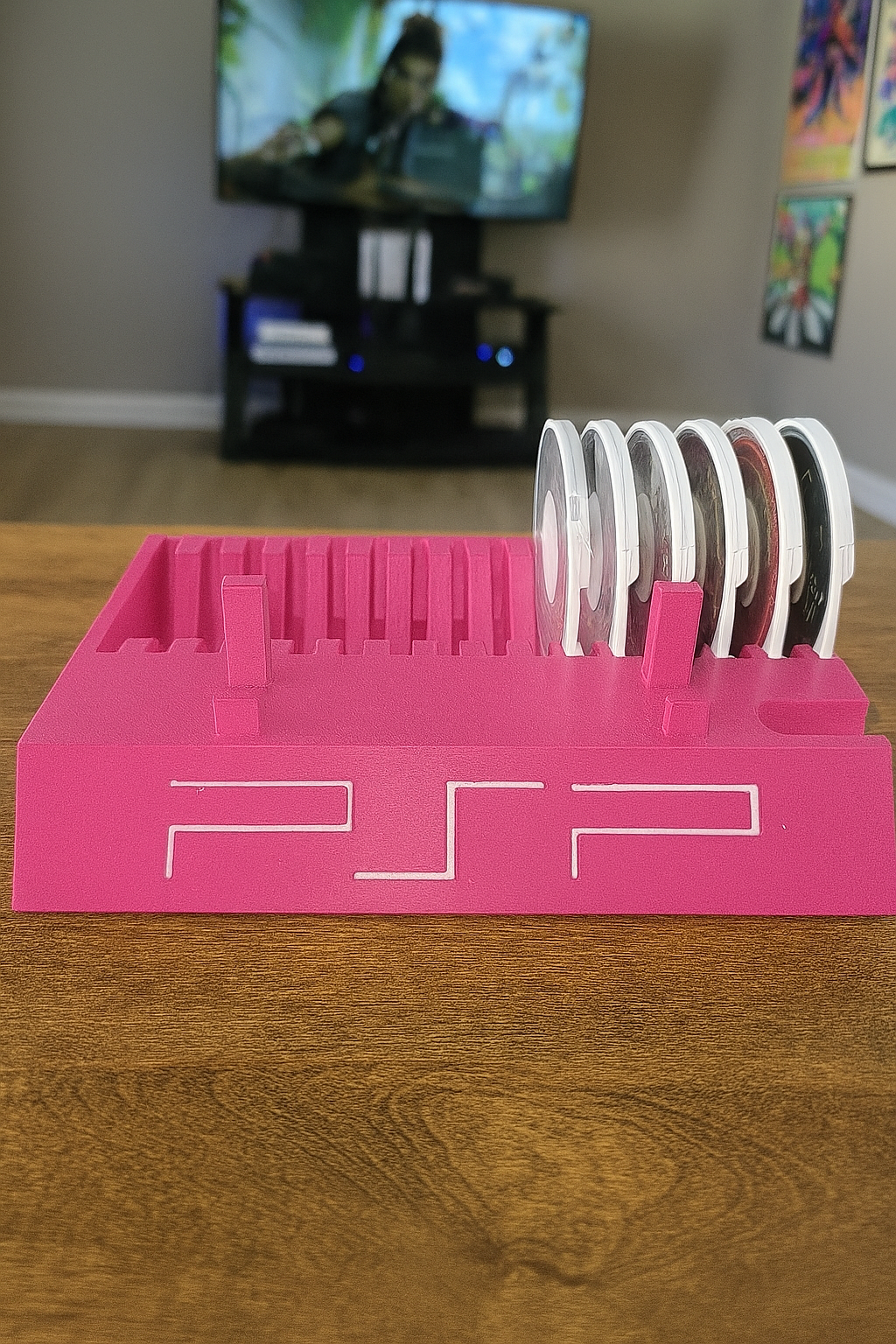 Sony PSP 2000/3000 Display Stand Storage Holds up to 15 Sony PlayStation Portable UMD Videogames /3D Printed/ Choose Your Color